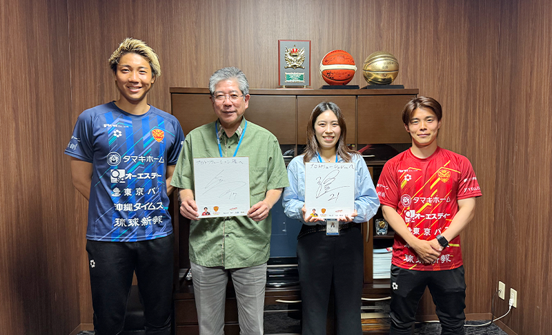 FC琉球の梅田陸空選手、加藤悠馬選手がご来社MV